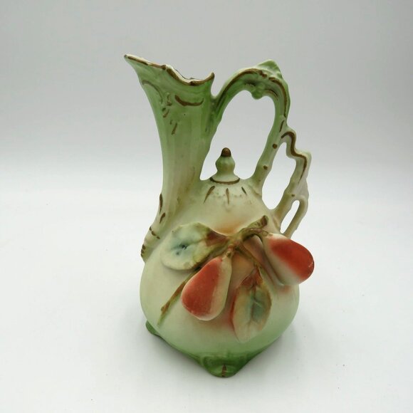 Vienna Austria Ewre Vintage Ceramic 5" Pitcher Pear Design Ornate Handle - Picture 2 of 11